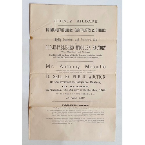 40 - Original, H. Louis Copeland's Woollen Factory for Sale, Ballymore Eustace, Co. Kildare Sales Brochur... 