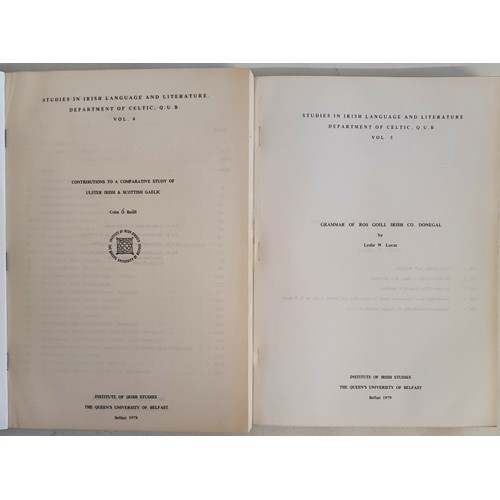 51 - Contributions to a Comparative Study of Ulster Irish and Scottish Gaelic by Colm O&rsquo;Baoill. Ins... 