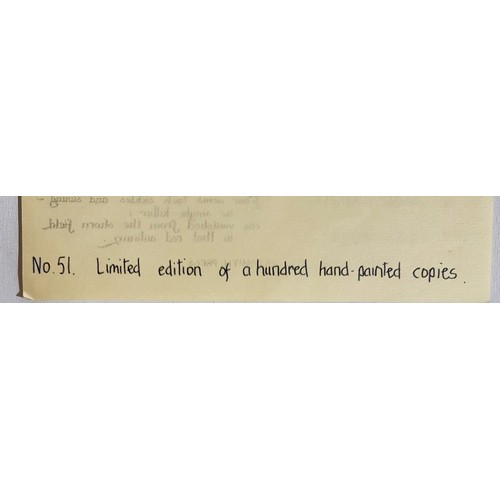 Michael Hartnett - The Oat Woman. A limited edition broadside produced ...