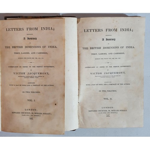 Jacquemont, Victor. Letters From India; Describing a Journey in the ...