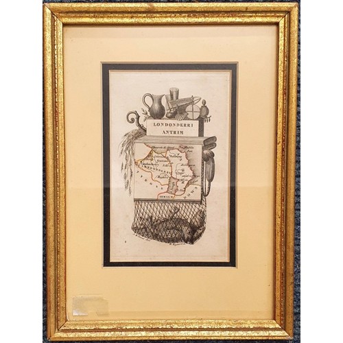 4 - Londonderri / Antrim 1823 Scarce A.M. Perrot From L,Angleterre ou Description Historique et Topograp... 