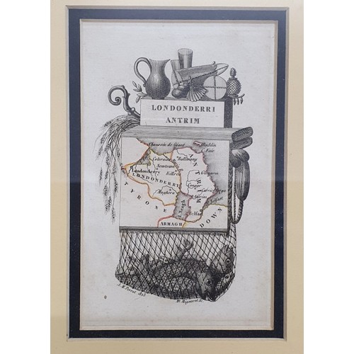 4 - Londonderri / Antrim 1823 Scarce A.M. Perrot From L,Angleterre ou Description Historique et Topograp... 
