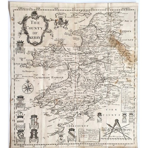 5 - Charles Smith The County of Kerry Taken From The Ancient and Present History of Kerry 1757. c.41cm x... 