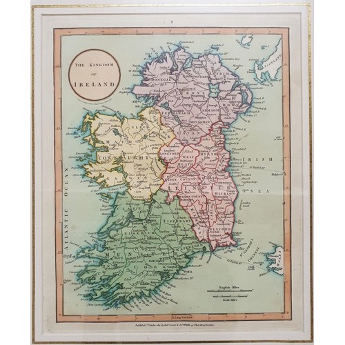 6 - The Kingdom of Ireland Original Colour Published Laurie and Whittle London 1801.c.21.5cm x 27cm Fram... 