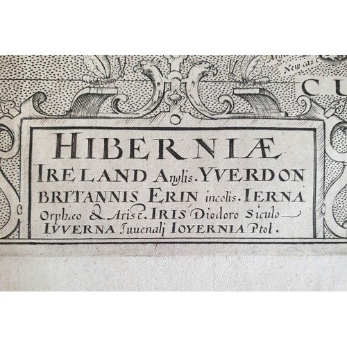 7 - Camden HIBERNIAE/ IRELAND Anglis YVERDON 1610 / 1637 From the sixth edition of the Britannia. c.39cm... 