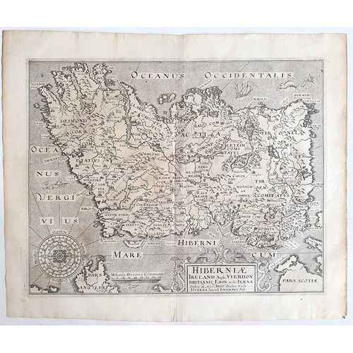 7 - Camden HIBERNIAE/ IRELAND Anglis YVERDON 1610 / 1637 From the sixth edition of the Britannia. c.39cm... 