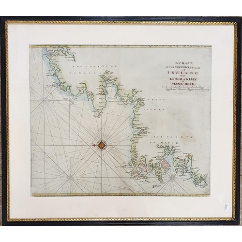 10 - Chart of the North West Coast of Ireland From Lough Swilly to Slyne Head John Thornton (Fl 1670-1715... 