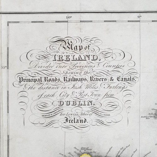 13 - SAMUEL LEWIS Map of Ireland/ Divided into Provinces & Counties etc. From Lewis&rsquo;s Atlas Com... 