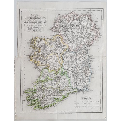 13 - SAMUEL LEWIS Map of Ireland/ Divided into Provinces & Counties etc. From Lewis&rsquo;s Atlas Com... 