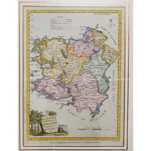 14 - A New and Correct map of the Province of Connaught John Kitchen Published By Alex Hogg Kings Arms Pa... 