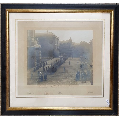 25 - Dublin University in Quadrangle 1911 Photograph Lafayette. c.29cm x 24cm. Frame c.52cm x 49cm