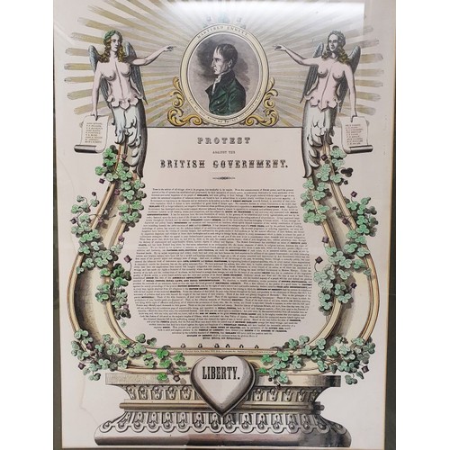 26 - Protest against the British Goverment Coloured Lithograph Published by Willaim Smith Print seller 70... 