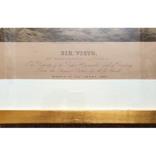 28 - Sir Visto By Barcaldine - Vista Published July 1895 by Mess.rs Fores. c.54.5cm x 49cm Frame c.68cm x... 