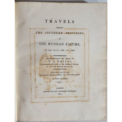 40 - Pallas. Travels Through the Southern Provinces of the Russian Empire in the Years 1793 & 1794. 1... 