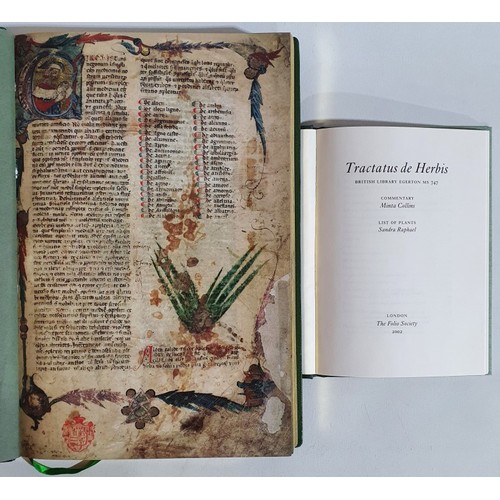 43 - Folio Society: Facsimile of British Library- Tractatus de Herbis, 2002. Limited edition No. 679 of 1... 