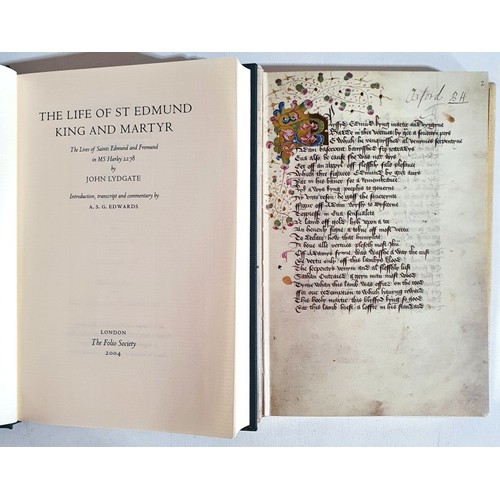 45 - Folio Society: Lydgate John. The Life of Saint Edmund, King and Martyr, 2 Vols, 2004. Limited Editio... 