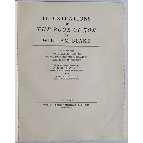 46 - William Blake - Illustrations of the Book of Job. Introduction by Laurence Binyon and Geoffrey Keyne... 