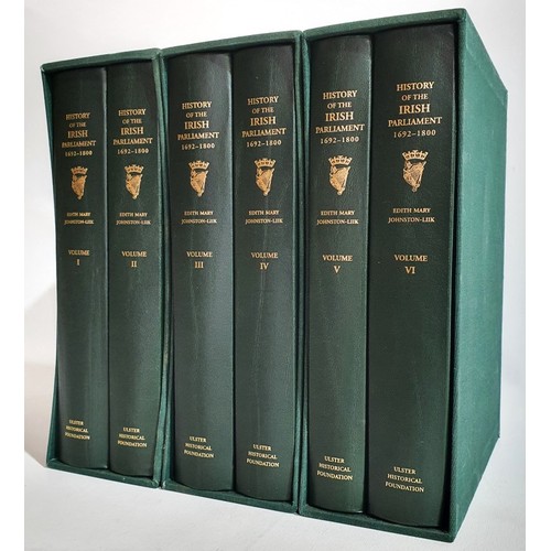 48 - History of the Irish Parliament 1692-1800. Commons, Constituencies and Statutes. Edith Mary Jonston-... 