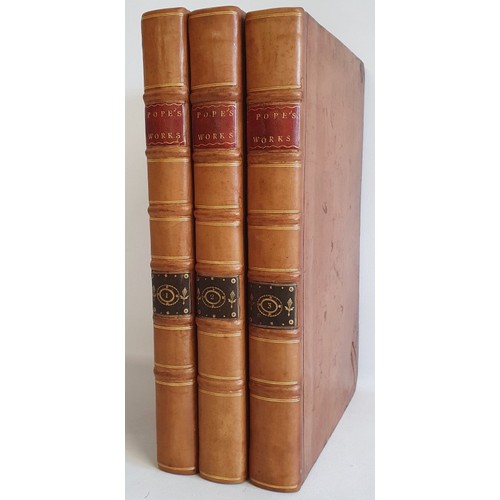 49 - The Poetical Works Of Alexander Pope, Esq. In Three Volumes. Glasgow: Printed by Andrew Foulis, Prin... 