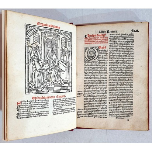52 - Early Printing: Dialogus beati Gregorii Papae by Pope Gregory I. Printed in 1508 in Paris by Berthol... 