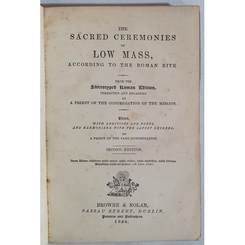 A Galwey binding for Maynooth College. The Sacred Ceremonies of Low ...