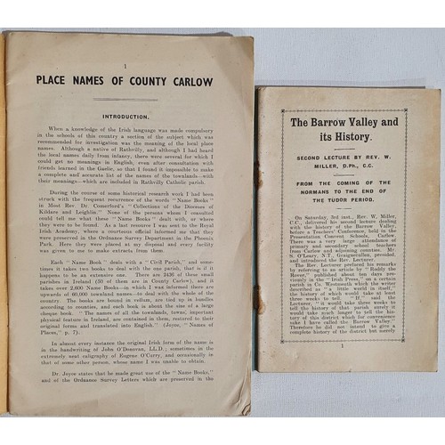 2 - The Barrow Valley and its History from coming of Normans to end of Tudor Period by Rev. W. Miller. C... 