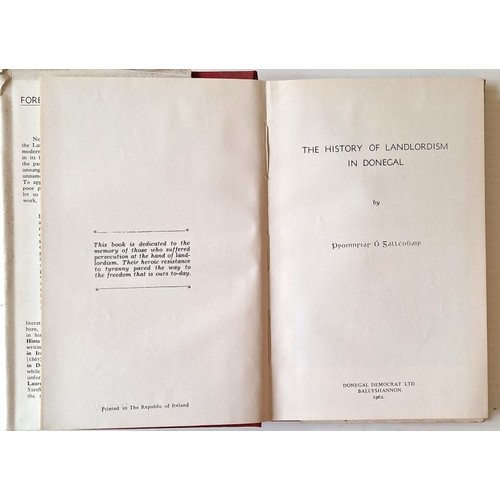 10 - Donegal Interest: History of Landlordism in Donegal (Prionnsias &Oacute; Gallchobhair, 1962). Chapte... 