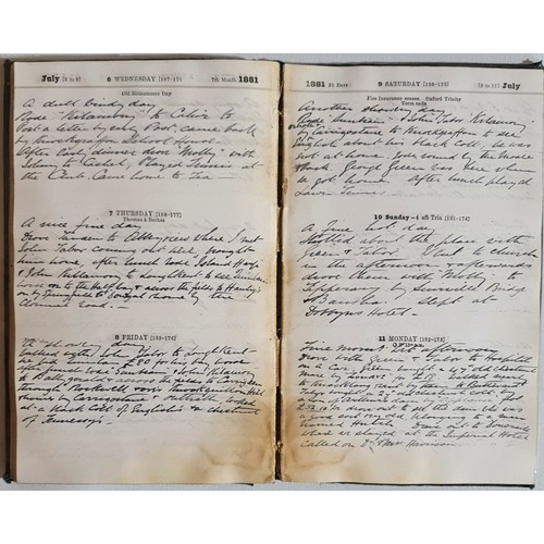 56 - Handwritten diary for the year 1881 by T. O. Springfield (Thomas Osborn Springfield) of Anner Castle... 