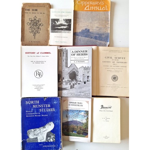 57 - Tipperary Interest: bundle of nine books, including History of Clonmel (Wm. Burke, Roberts Books 198... 