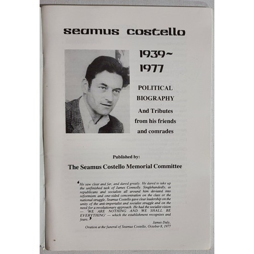Seamus Costello 1939-1977: Political Biography and Tributes from His ...