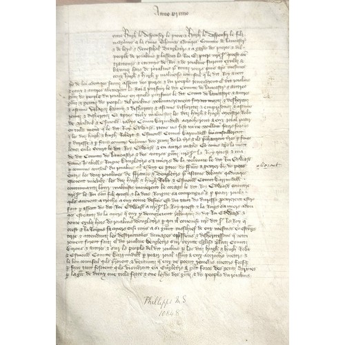 Sir Thomas Phillipps 15th Century Medieval Legal Manuscript - a bound ...