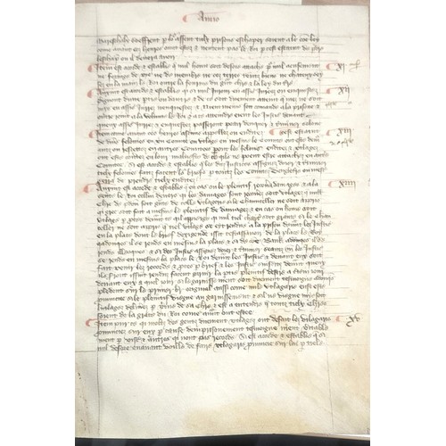 Sir Thomas Phillipps 15th Century Medieval Legal Manuscript - a bound ...