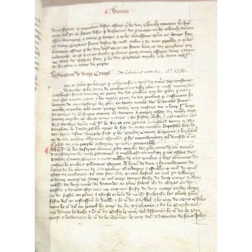 Sir Thomas Phillipps 15th Century Medieval Legal Manuscript - a bound ...