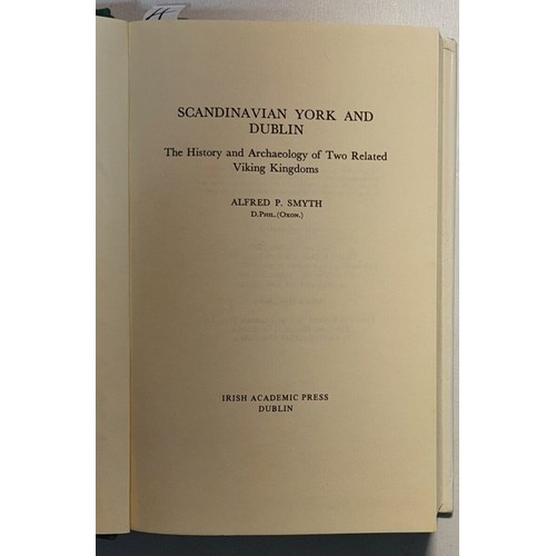 21 - Dedication from author and handwritten letter. Scandinavian York and Dublin by Alfred P. Smyth. Iris... 