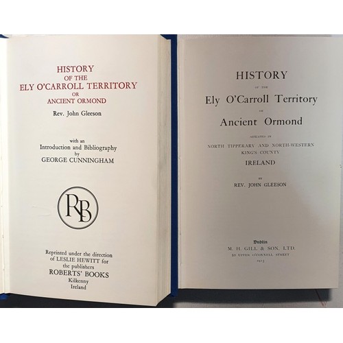 58 - History of the Ely O'Carroll Territory of Ancient Ormond Gleeson, Rev John Published by Boethius Pre... 