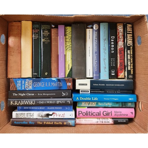 589 - Three boxes of Mainly fiction with some non fiction, most are first editions, all nice clean books. ... 