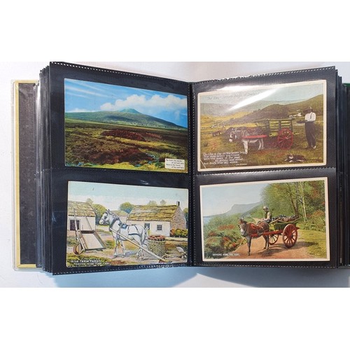3 - Postcards-Irish Scenes. Depicting Irish way of life relating to the use of Turf. From the cutting, t... 