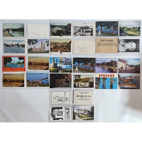 12 - Postcards Westmeath: Collection of Postcards from the early-mid 1900's onwards depicting scenes such... 