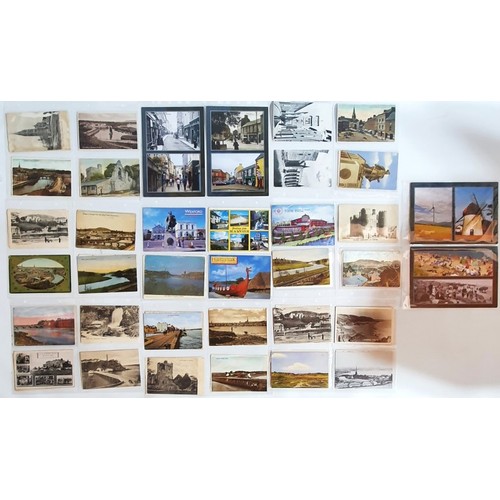 13 - Postcards Wexford: Collection of Postcards from the early-mid 1900's onwards depicting scenes such a... 