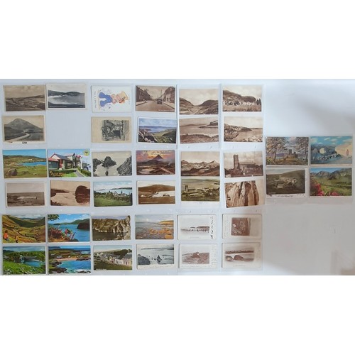 15 - Postcards Donegal: Collection of Postcards from the early-mid 1900's onwards depicting scenes such a... 
