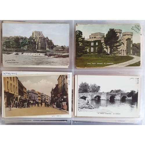 18 - Postcards Tipperary: Collection of Postcards from the early-mid 1900's onwards depicting scenes such... 