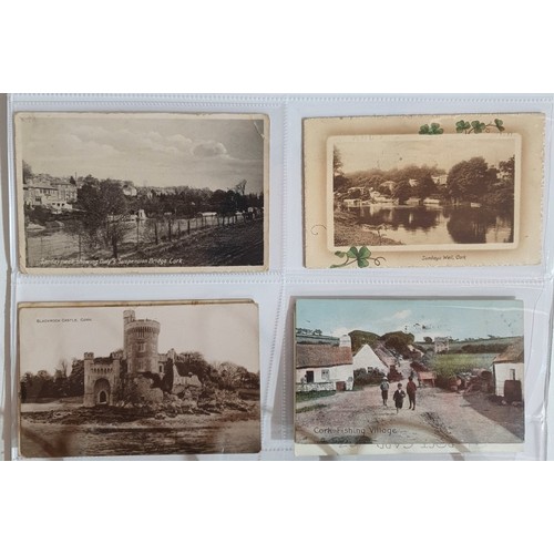 20 - Postcards Cork: Collection of Postcards from the early-mid 1900's onwards depicting scenes such as S... 