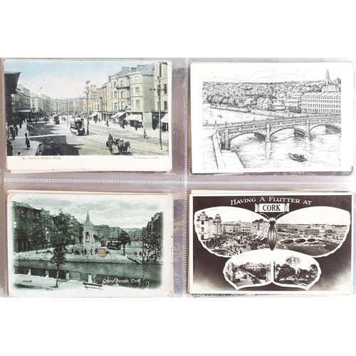 20 - Postcards Cork: Collection of Postcards from the early-mid 1900's onwards depicting scenes such as S... 