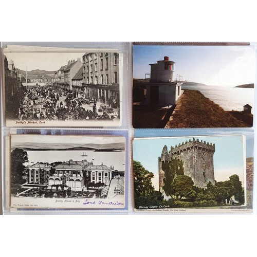 21 - Postcards Cork: Collection of Postcards from the early-mid 1900's onwards depicting scenes such as T... 