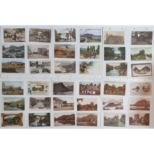 22 - Postcards Kerry: Collection of Postcards from the early-mid 1900's onwards depicting scenes such as ... 