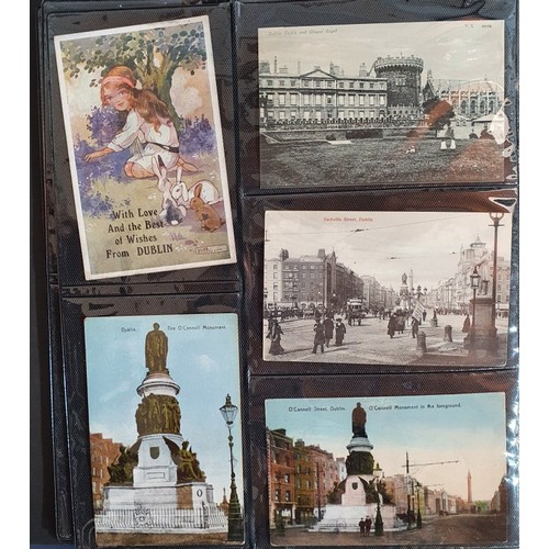 25 - Postcards Dublin: Collection of Postcards from the early-mid 1900's onwards depicting scenes such as... 