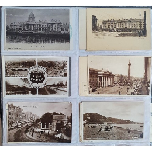 28 - Postcards Dublin: Collection of Postcards from the early-mid 1900's onwards depicting scenes such as... 