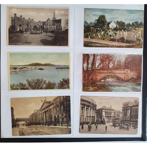 28 - Postcards Dublin: Collection of Postcards from the early-mid 1900's onwards depicting scenes such as... 