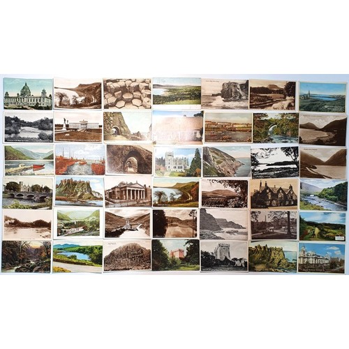 33 - Ireland. Collection of Vintage Postcards. 1900-1930 period mostly. Many in colour. Landscape, archit... 