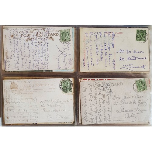 45 - Irish Postmarks: Postcards with postmarks from the following Counties: Carlow, Cavan, Clare, Cork, D... 